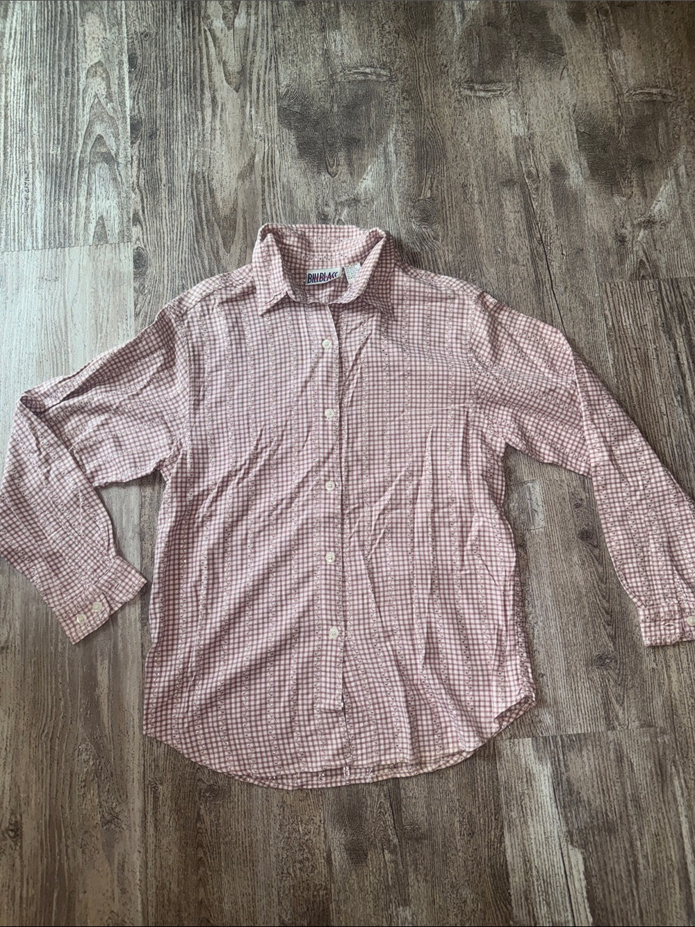 bill blass Pink Check Button-Down Shirt